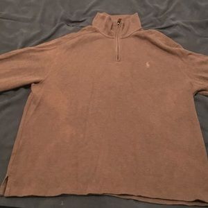 Brown Polo Ralph Lauren half zip sweater